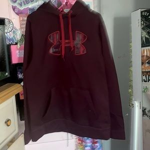 Maroon/ burgundy under armor hoodie